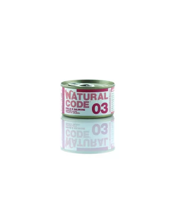 Natural code 03 pollo e salmone 85 gr