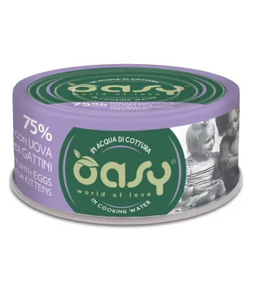 Oasy gattini more love 75% pollo con uova 70 gr