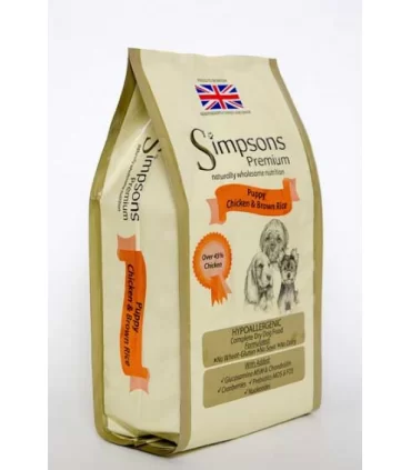 Simpsons Premium puppy pollo e riso integrale 12 kg
