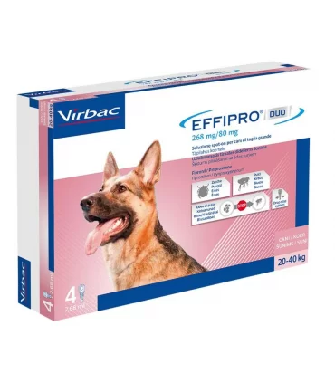 Effipro duo cane spot-on 268 mg 20-40 kg 4 pipette