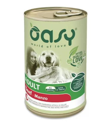 Oasy cane adult lifestage manzo pate umido 400 gr