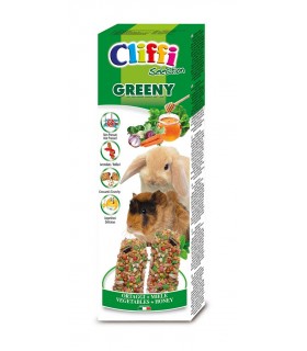 Cliffi sticks conigli - cavie con ortaggi e miele "greeny" 110 gr