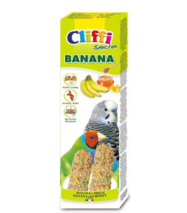 Cliffi sticks pappagallini esotici con banana e miele "banana" 60 gr