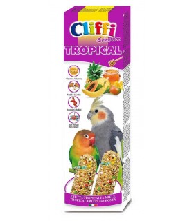 Cliffi sticks parrocchetti con f. tropicali e miele "tropical" 150 gr