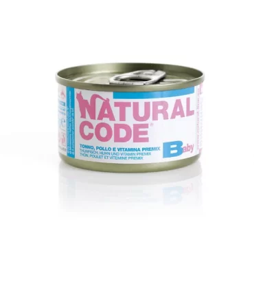 Natural code gatto baby tonno pollo e vitamina premix 85 gr
