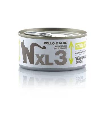 Natural code xl 3 gatto pollo e aloe 170 gr