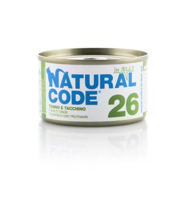 Natural code 26 gatto tonno e tacchino soft jelly 85 gr