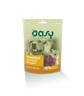 Oasy snack cane involtini con filetto di anatra 100 gr
