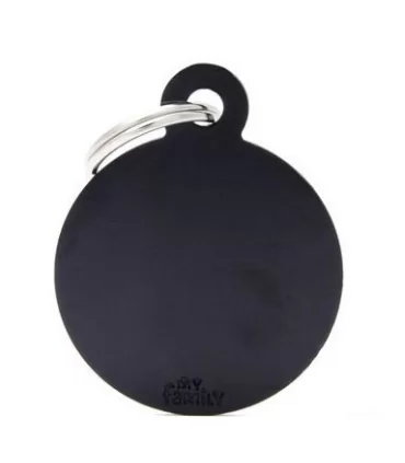 My family medaglietta cane black big circle