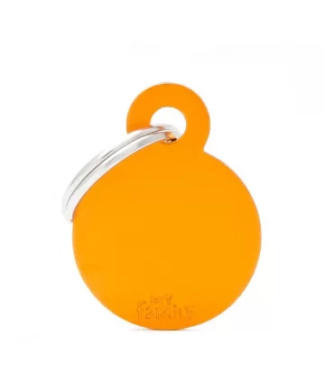 My family medaglietta cane orange small circle
