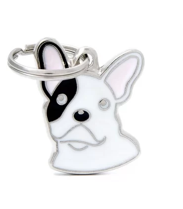 My family medaglietta cane white french bulldog