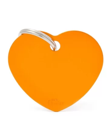 My family medaglietta cane orange big heart