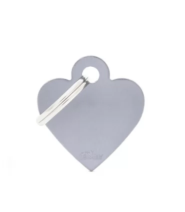 My family medaglietta cane grey small heart
