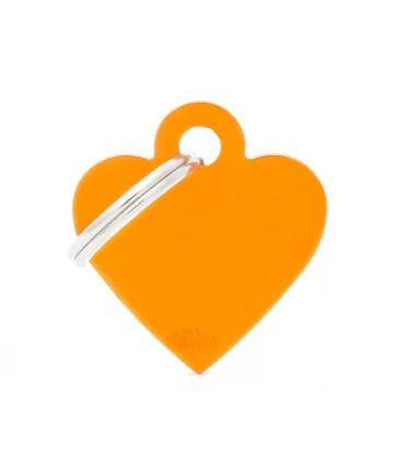 My family medaglietta cane orange small heart