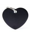 My family medaglietta cane black big heart