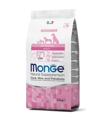 Monge cane adult all breeds maiale riso e patate 2,5 kg