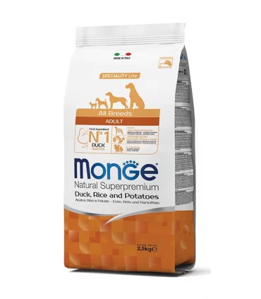 Monge cane all breeds anatra riso e patate 12 kg