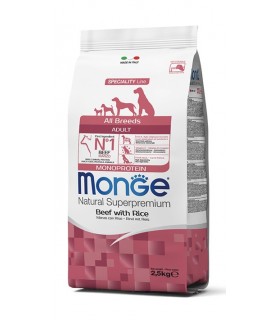 Monge cane adult all breeds monoproteico manzo e riso 12 kg
