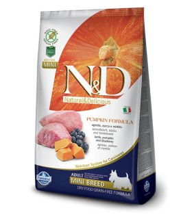 Farmina n&d pumpkin grain free adult mini agnello zucca e mirtillo 800 gr