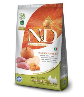 Farmina n&d pumpkin grain free adult mini cinghiale zucca e mela 2,5 kg