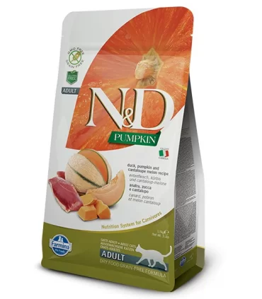 Farmina n&d pumpkin grain free gatto adult anatra zucca e melone cantalupo 300 gr