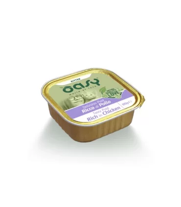 Oasy gatto kitten pate ricco di pollo 100 gr