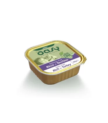 Oasy gatto adult pate ricco di tacchino 100 gr