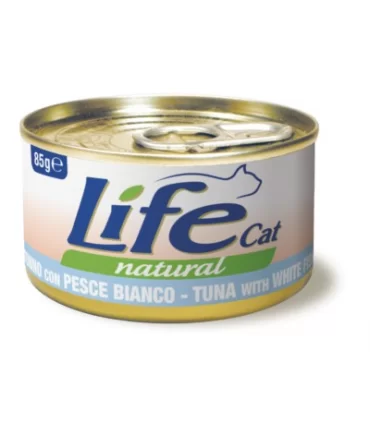 Life cat natural tonno con pesce bianco 85 gr