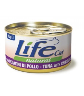 Life cat natural tonno con fegatini di pollo 85 gr