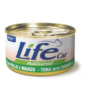 Life cat natural tonno con pollo e manzo 85 gr
