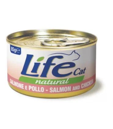 Life cat natural salmone e pollo 85 gr