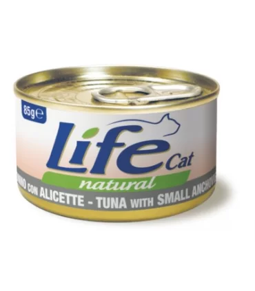 Life cat natural tonno con alicette 85 gr