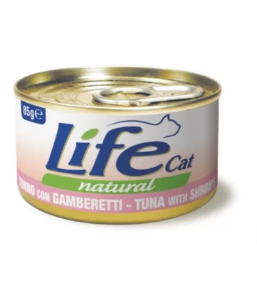 Life cat natural tonno con gamberetti 85 gr