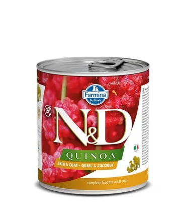 Farmina n&d quinoa adult skin & coat quaglia e cocco 285 gr