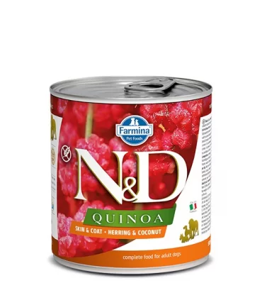 Farmina n&d quinoa adult skin & coat aringa e cocco 285 gr