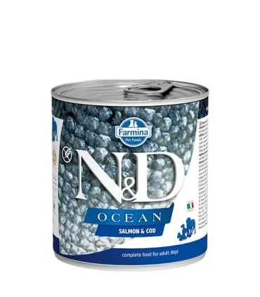Farmina n&d ocean adult salmone e merluzzo 285 gr