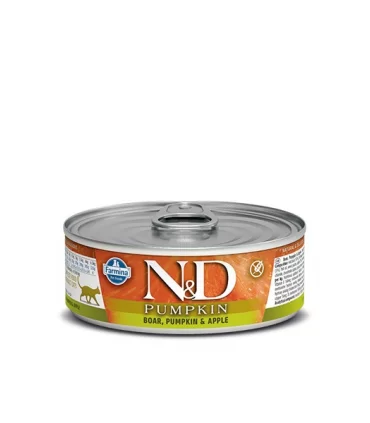 Farmina n&d pumpkin grain free gatto cinghiale zucca e mela 70 gr