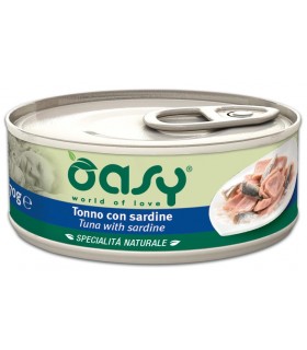Oasy gatto tonno con sardine umido 70 gr