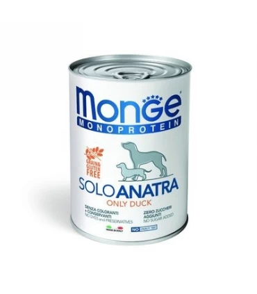 Monge cane monoproteico patè solo anatra 400 gr