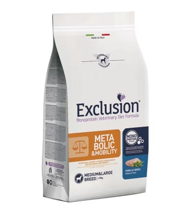 Exclusion diet formula metabolic & mobility maiale e fibre medium large 12 kg