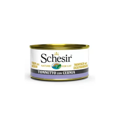 Schesir gatto gelatina tonnetto con cernia 85 gr