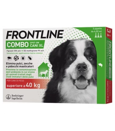 Frontline combo cani extra large 3 pipette 4,02 ml oltre 40 kg