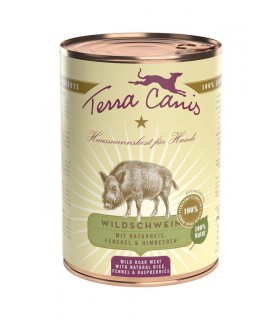 Terra canis classic cinghiale con riso integrale, finocchio e lampone 400 gr