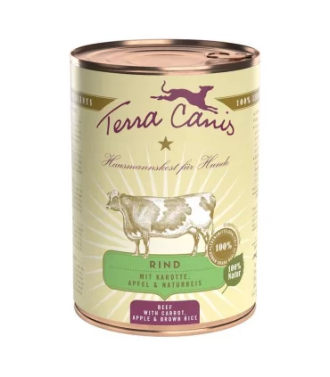 Terra canis classic manzo con carote, mela e riso integrale 400 gr