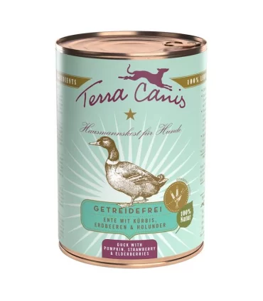 Terra canis grain free anatra con zucca, fragola e sambuco 400 gr
