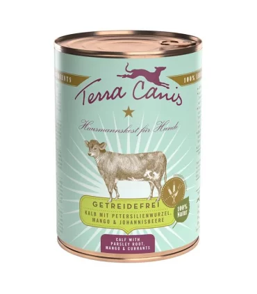 Terra canis grain free vitello con radice di prezzemolo, mango e ribes 400 gr