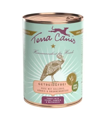 Terra canis grain free tacchino con sedano, zucca e crescione d'acqua 400 gr