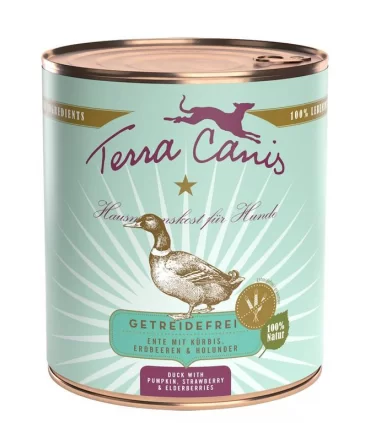 Terra canis grain free anatra con zucca, fragola e sambuco 800 gr