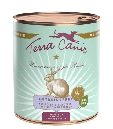 Terra canis grain free coniglio con zucchine, albicocca e borragine 800 gr