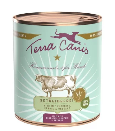 Terra canis grain free manzo con zucchine, zucca e origano 800 gr